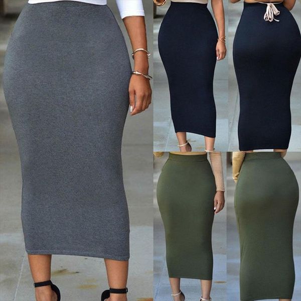 elastic skirt high waist solid bodycon soft skirt long stretch pencil skirt drop shipping, Black
elastic skirt high waist solid bodycon soft skirt long stretch pencil skirt drop shipping, Black