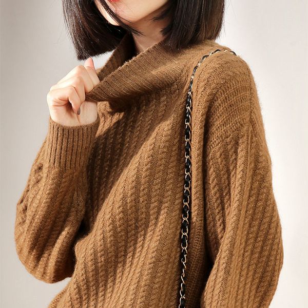 2021 o-neck women sweater pullover winter new long sleeve loose style jumpers cashmere and wool knitted klbj, White;black
2021 o-neck women sweater pullover winter new long sleeve loose style jumpers cashmere and wool knitted klbj, White;black