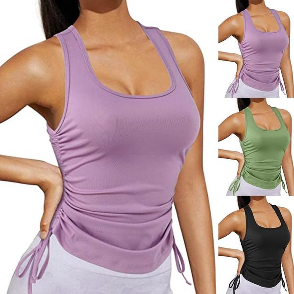 women yoga workout breathable, sweat-proof and shockproof thicken yoga bra activewea sports sleeveless side drawstring vest, White;black
women yoga workout breathable, sweat-proof and shockproof thicken yoga bra activewea sports sleeveless side drawstring vest, White;black