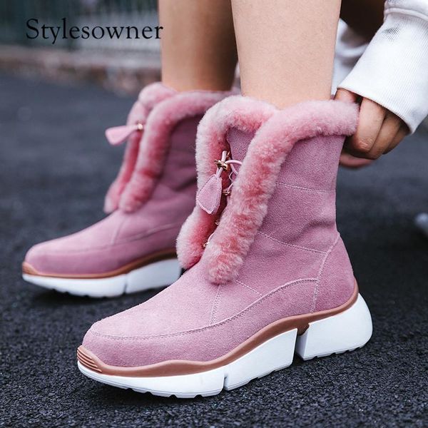 stylesowner мода стиль круглого toe популярных теплая зима снег сапоги корова замша плюш с шерстью мехового плоских толстого розового женщин, Black
stylesowner мода стиль круглого toe популярных теплая зима снег сапоги корова замша плюш с шерстью мехового плоских толстого розового женщин, Black