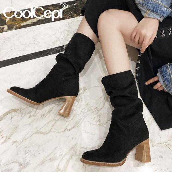 boots coolcept design women mid calf strange heels square toe shoes fashion short woman footwear size 34-401, Black
boots coolcept design women mid calf strange heels square toe shoes fashion short woman footwear size 34-401, Black