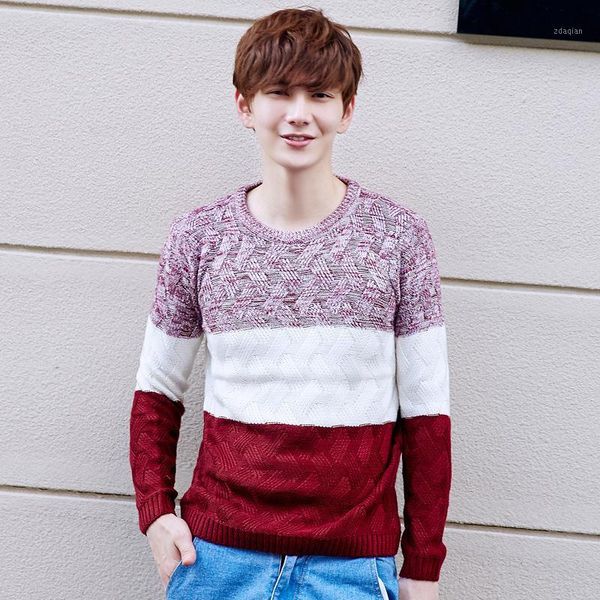 men's sweaters mens knitted pullovers fashion korean o neck patchwork casual youth sweater men and teenager1, White;black
men's sweaters mens knitted pullovers fashion korean o neck patchwork casual youth sweater men and teenager1, White;black