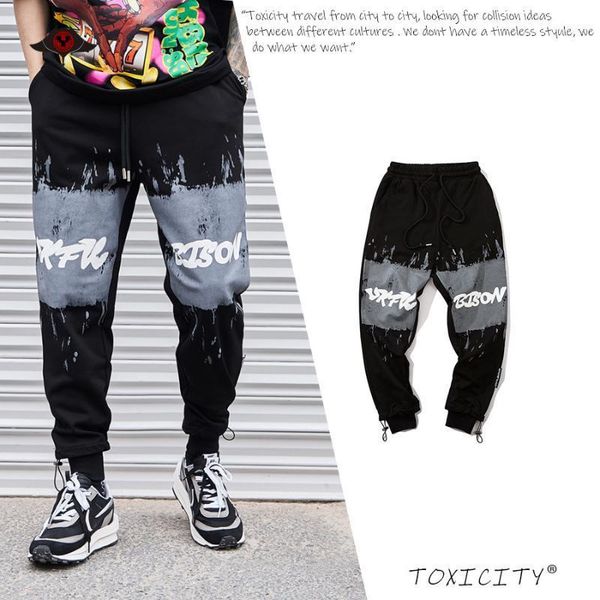 2020 hip hop streetwear ink letter print joggers pants men harajuku kpop 3d print graphic cargo pants cotton sweat1, Black
2020 hip hop streetwear ink letter print joggers pants men harajuku kpop 3d print graphic cargo pants cotton sweat1, Black