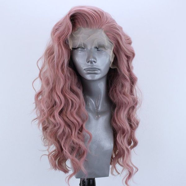 costume accessories long pink wavy synthetic lace front wigs for women high temperature fiber hair glueless cosplay lace wig side part, Silver
costume accessories long pink wavy synthetic lace front wigs for women high temperature fiber hair glueless cosplay lace wig side part, Silver