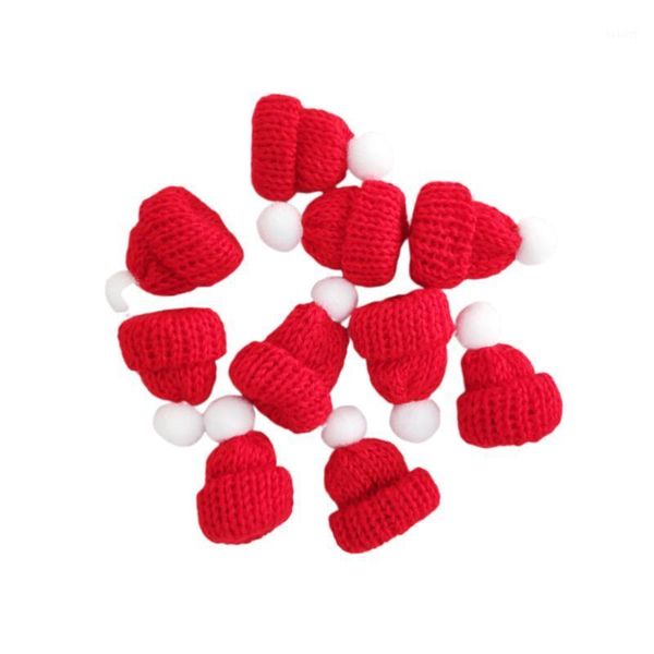 10pcs knitted small christmas hat santa claus cap cute christmas hats headdress party favors diy handmade accessories (red)1
10pcs knitted small christmas hat santa claus cap cute christmas hats headdress party favors diy handmade accessories (red)1