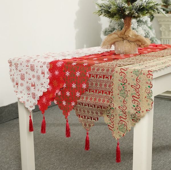 christmas table flag new year linen printing table cloth creative christmas snowflake elk table runner 180*35cm
christmas table flag new year linen printing table cloth creative christmas snowflake elk table runner 180*35cm