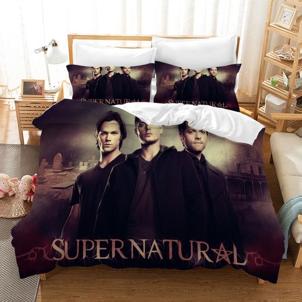 2/3 piece supernatural bedding set duvet covers supernatural tv series sam dean comforter cover sets bedclothes bed linen set 1012
2/3 piece supernatural bedding set duvet covers supernatural tv series sam dean comforter cover sets bedclothes bed linen set 1012