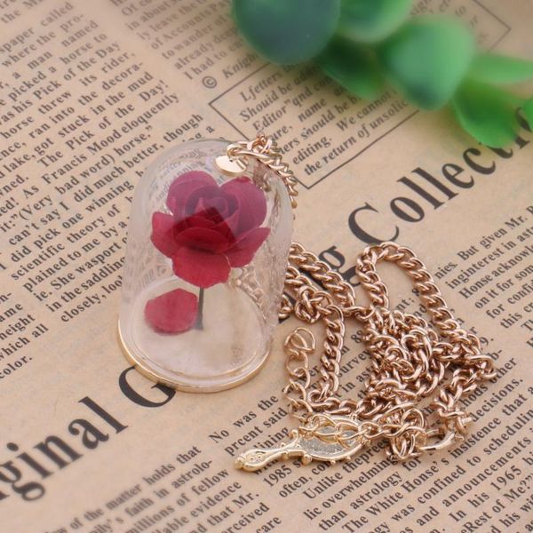 beauty rose in terrarium necklace glass pendant his beauty/her beast cartoon jewelry gift for couple lovers halloween party cost, Silver
beauty rose in terrarium necklace glass pendant his beauty/her beast cartoon jewelry gift for couple lovers halloween party cost, Silver