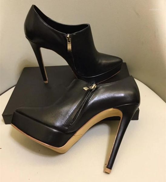 brand design real leather ankle boots fahion women's high heels shoes chic short boots women eu35-41 by6071, Black
brand design real leather ankle boots fahion women's high heels shoes chic short boots women eu35-41 by6071, Black