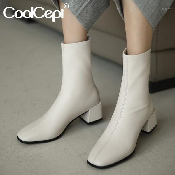 coolcept women ankle boots fashion zipper thick high heel winter shoes woman warm short boot office lady footwear size 33-401, Black
coolcept women ankle boots fashion zipper thick high heel winter shoes woman warm short boot office lady footwear size 33-401, Black