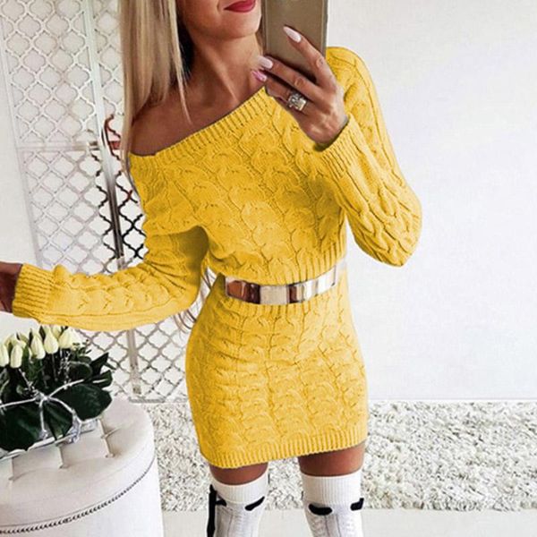 women's sweaters 2021 style bodycon mini sweater dress women knitwear autumn casual fashion winter party warm knitted long sleeve, White;black
women's sweaters 2021 style bodycon mini sweater dress women knitwear autumn casual fashion winter party warm knitted long sleeve, White;black