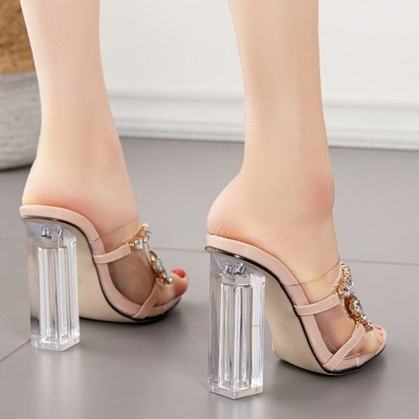 slippers fashion diamond crystal slides summer clear pvc transparent women shoes peep toe high heels mules dress pumps1, Black
slippers fashion diamond crystal slides summer clear pvc transparent women shoes peep toe high heels mules dress pumps1, Black