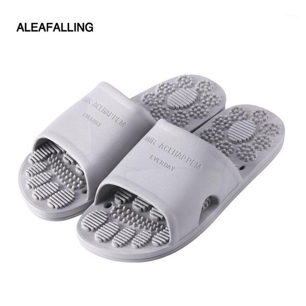 aleafalling four seasons men's sandals home indoor bath bathroom non-slip soft bottom leaking slipper massage slippers 40-451, Black
aleafalling four seasons men's sandals home indoor bath bathroom non-slip soft bottom leaking slipper massage slippers 40-451, Black