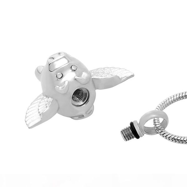 ijd9732 animal keepsake charm cute flying pig stainless steel cremation jewelry ashes holder memorial urn necklace for pet, Silver
ijd9732 animal keepsake charm cute flying pig stainless steel cremation jewelry ashes holder memorial urn necklace for pet, Silver