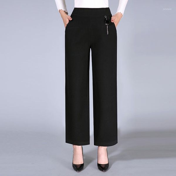 2019 plus size women woolen pants casual elastic high waist ankle length pants autumn winter trousers wide leg1, Black;white
2019 plus size women woolen pants casual elastic high waist ankle length pants autumn winter trousers wide leg1, Black;white