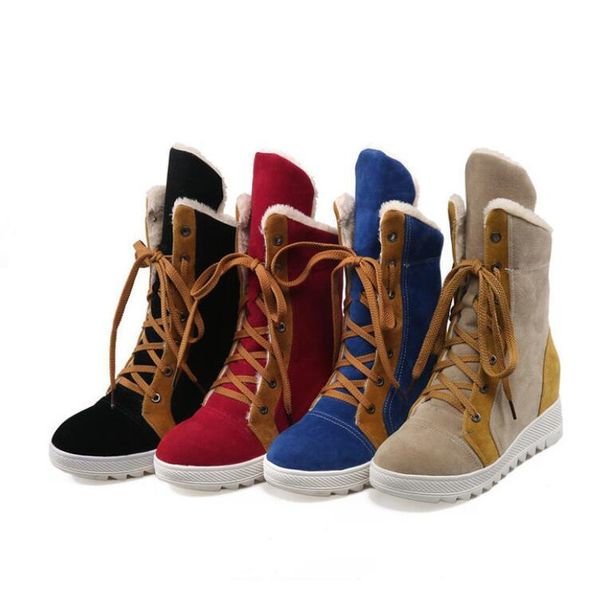 new women cow suede mid-calf boots platforms keep warm autumn winter snow boots ladies motorcycle shoes woman, Black
new women cow suede mid-calf boots platforms keep warm autumn winter snow boots ladies motorcycle shoes woman, Black