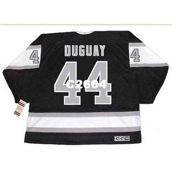 men #44 ron duguay los angeles kings 1988 ccm vintage away home hockey jersey or custom any name or number retro jersey, Black
men #44 ron duguay los angeles kings 1988 ccm vintage away home hockey jersey or custom any name or number retro jersey, Black