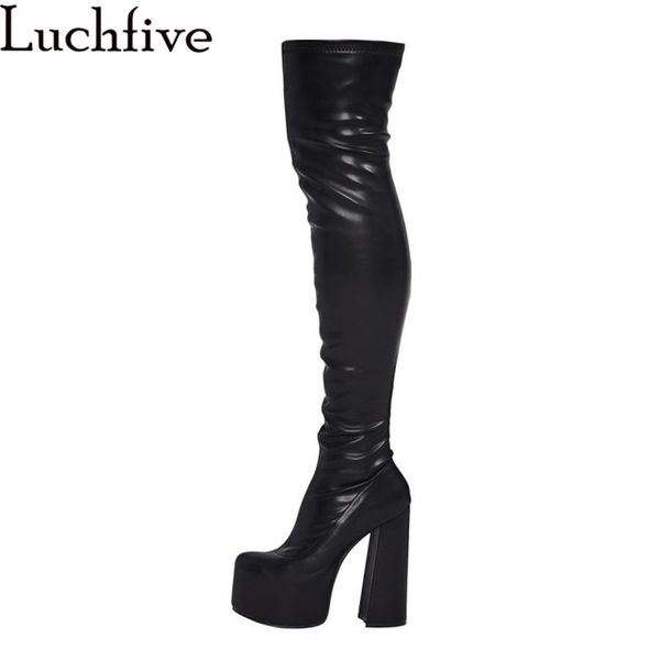 woman over the knee boots suede leather platform chunky high heel long boots nightclub slim tights party women, Black
woman over the knee boots suede leather platform chunky high heel long boots nightclub slim tights party women, Black
