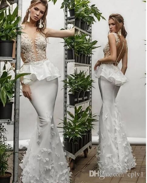 2021 3d-floral appliques lace mermaid white organza beach wedding dresses nigeria sheer backless white bridal gowns
2021 3d-floral appliques lace mermaid white organza beach wedding dresses nigeria sheer backless white bridal gowns