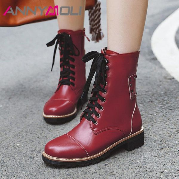 boots annymoli motorcycle woman med heel ankle zip block short rivet lace up female shoes autumn winter size 43, Black
boots annymoli motorcycle woman med heel ankle zip block short rivet lace up female shoes autumn winter size 43, Black