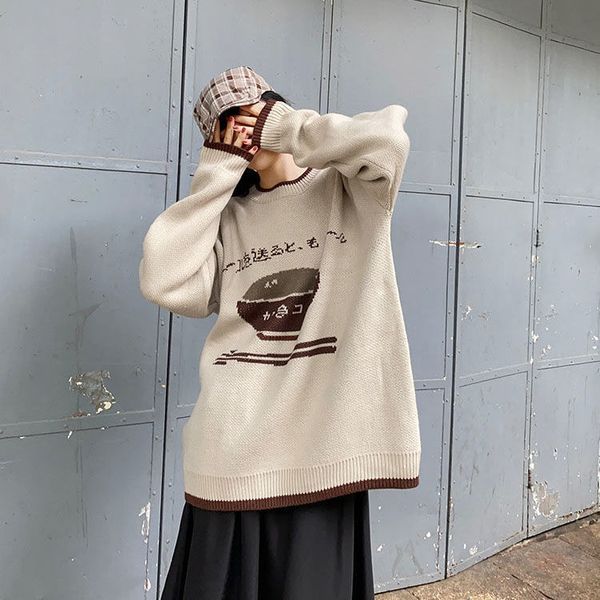 autumn 2021 and winter new lazy backwind beautiful female student sweater around neck loose joker coat tide soii, White;black
autumn 2021 and winter new lazy backwind beautiful female student sweater around neck loose joker coat tide soii, White;black