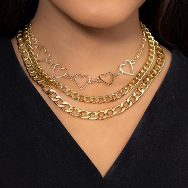 kmvexo 2020 punk multi layer hollow heart choker necklace for women girls metal hip hop necklaces party beach jewelry gifts, Golden;silver
kmvexo 2020 punk multi layer hollow heart choker necklace for women girls metal hip hop necklaces party beach jewelry gifts, Golden;silver
