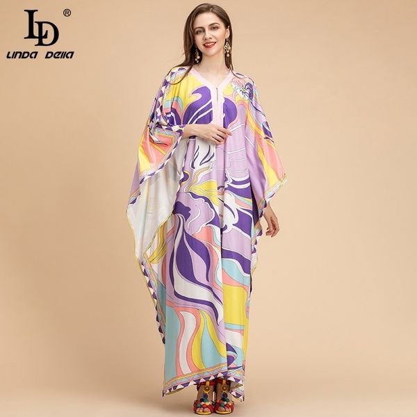 ld linda della fashion runway loose maxi dress plus size women batwing sleeve multicolor printing knitting elastic long dress y200805, Black;pink
ld linda della fashion runway loose maxi dress plus size women batwing sleeve multicolor printing knitting elastic long dress y200805, Black;pink