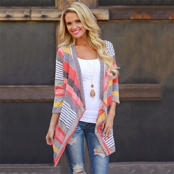 2020 new european women's stripe clothing soft and comfortable coat female retro women autumn 3/4 sleeve knitted v-neck cardigan c1024, Black
2020 new european women's stripe clothing soft and comfortable coat female retro women autumn 3/4 sleeve knitted v-neck cardigan c1024, Black