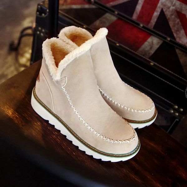 boots autumn winter women snow round toe ankle warm plush slip-on shoes flats black beige brown plus size 34-43
boots autumn winter women snow round toe ankle warm plush slip-on shoes flats black beige brown plus size 34-43