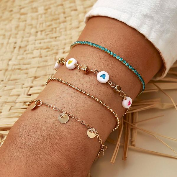 tocona charming heart bracelets love bead shiny rhinestone gold color wafertassel bangle bohemian jewelry fot women gift, Golden;silver
tocona charming heart bracelets love bead shiny rhinestone gold color wafertassel bangle bohemian jewelry fot women gift, Golden;silver