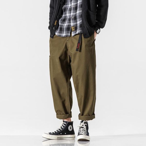 men japan streetwear fashion elastic waist belt casual loose harem pant male loose harem ankle length cargo pant1, Black
men japan streetwear fashion elastic waist belt casual loose harem pant male loose harem ankle length cargo pant1, Black