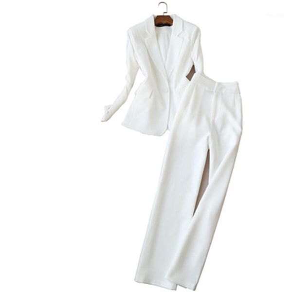 fashion suit women work clothes spring summer new high-quality sets white business suit + high waist wide leg pants women1, White;black
fashion suit women work clothes spring summer new high-quality sets white business suit + high waist wide leg pants women1, White;black
