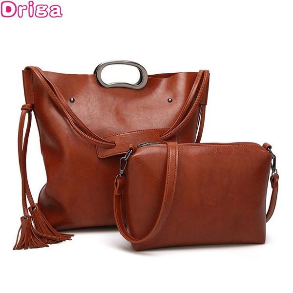 driga 2pcs leather bags tassel handbags women shoulder bag female casual tote women messenger bag bolsas feminina
driga 2pcs leather bags tassel handbags women shoulder bag female casual tote women messenger bag bolsas feminina