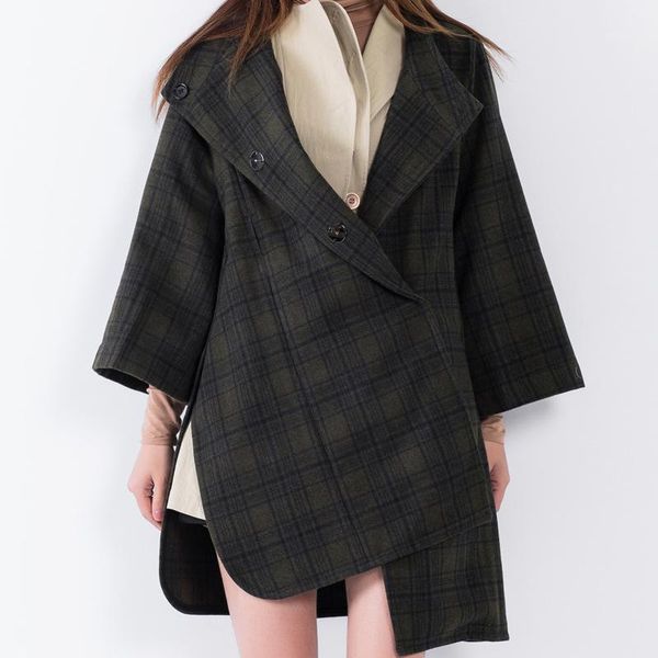 casual women plaid loose cashmere coat vintage female drop-shoulder oversize autumn jackets office lady winter outwear for1, Black
casual women plaid loose cashmere coat vintage female drop-shoulder oversize autumn jackets office lady winter outwear for1, Black