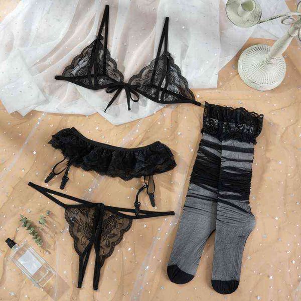nxy set lace lingerie women' underwear transparent bra 5 pcs suit panties garters net stockings 1222, Red;black
nxy set lace lingerie women' underwear transparent bra 5 pcs suit panties garters net stockings 1222, Red;black