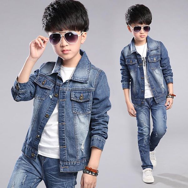 jackets fashion autumn clothing kids baby boys and girls kid casual coats denim jeans outwear, Blue;gray 
jackets fashion autumn clothing kids baby boys and girls kid casual coats denim jeans outwear, Blue;gray