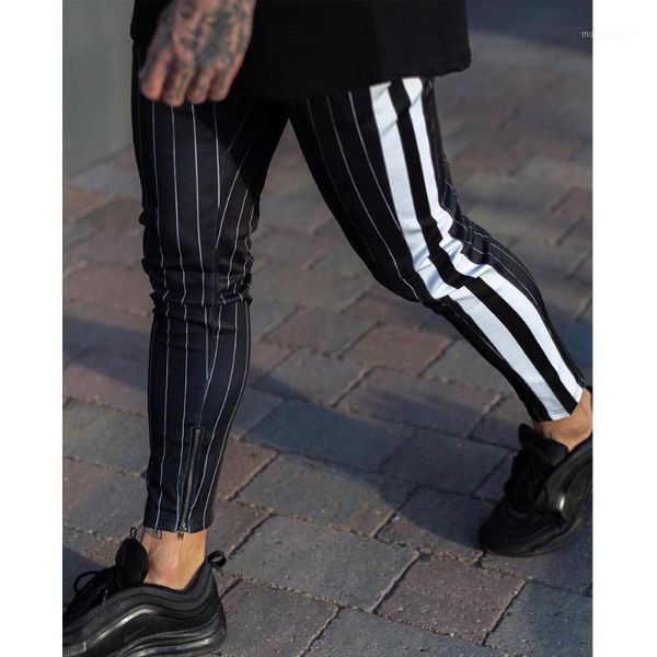 men's pants fashion men casual stripe long trousers slim fit tracksuit sport gym skinny jogging joggers sweat trousers11, Black
men's pants fashion men casual stripe long trousers slim fit tracksuit sport gym skinny jogging joggers sweat trousers11, Black