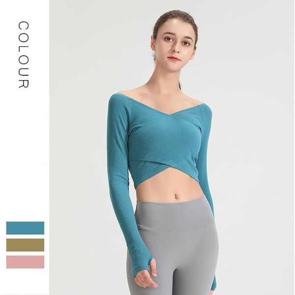 yoga outfits product wear long-sleeved slim-fitting cross-deep v-neck women's sports running fitness workout 1, White;red
yoga outfits product wear long-sleeved slim-fitting cross-deep v-neck women's sports running fitness workout 1, White;red