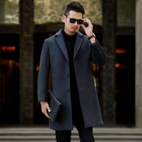 men's suits & blazers winter business leisure wool coat suit collar lengthened over the knee, White;black
men's suits & blazers winter business leisure wool coat suit collar lengthened over the knee, White;black