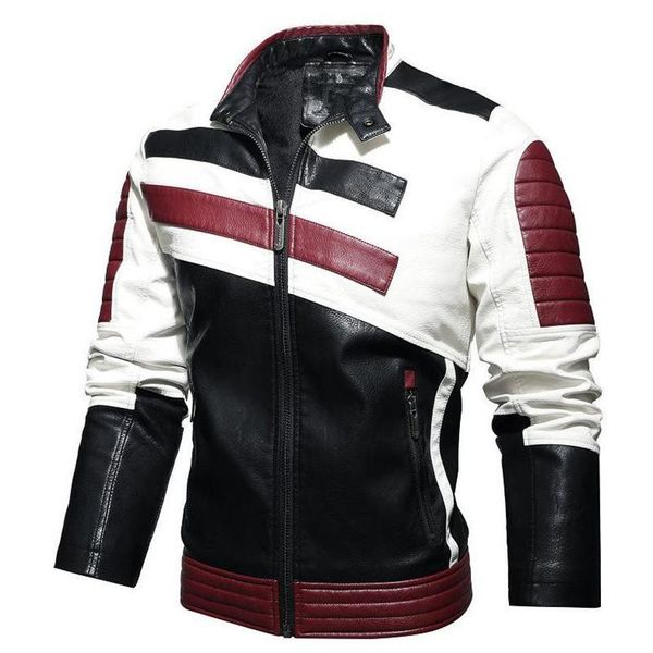 men's fur & faux men leather jackets arrive motorcycle coat winter casual warm jacket outerwear male clothes, Black
men's fur & faux men leather jackets arrive motorcycle coat winter casual warm jacket outerwear male clothes, Black