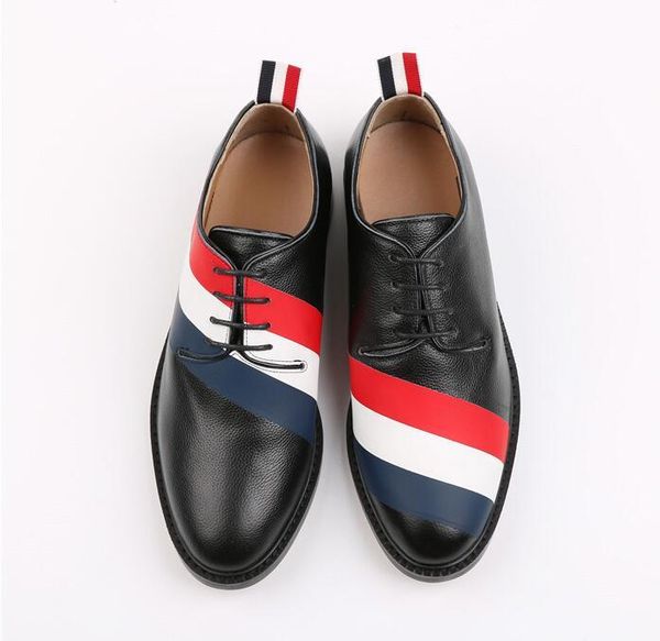handmade men's dress shoes lace up genuine leather mix colour stripe soft sole smart casual shoes flats single men oxfords, Black
handmade men's dress shoes lace up genuine leather mix colour stripe soft sole smart casual shoes flats single men oxfords, Black