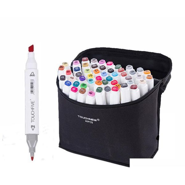 2019 New Touchfive 30 40 Colors Art Markers Pen Oily Writing Art Supplies For Animation Manga Draw Brush Luxury Pen Liner Dual Head Vgh0z