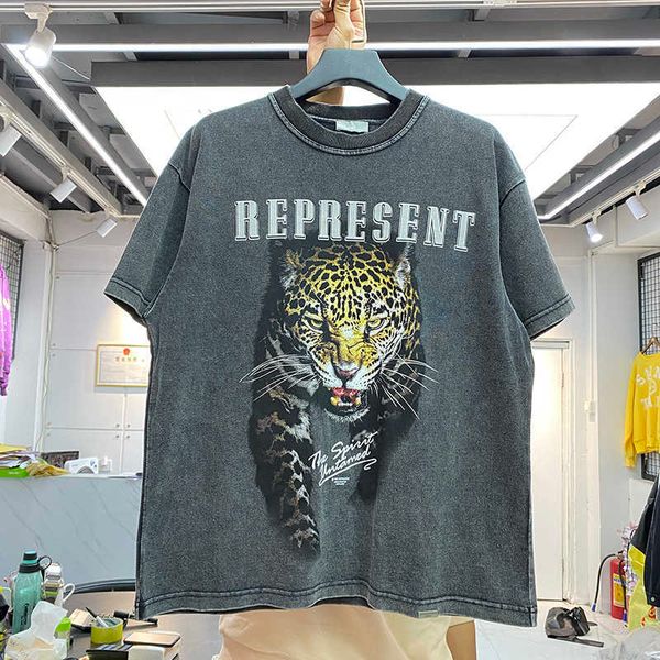 2022 summer new repeat animal print wash used loose round neck short sleeve t-shirt, White;black
2022 summer new repeat animal print wash used loose round neck short sleeve t-shirt, White;black