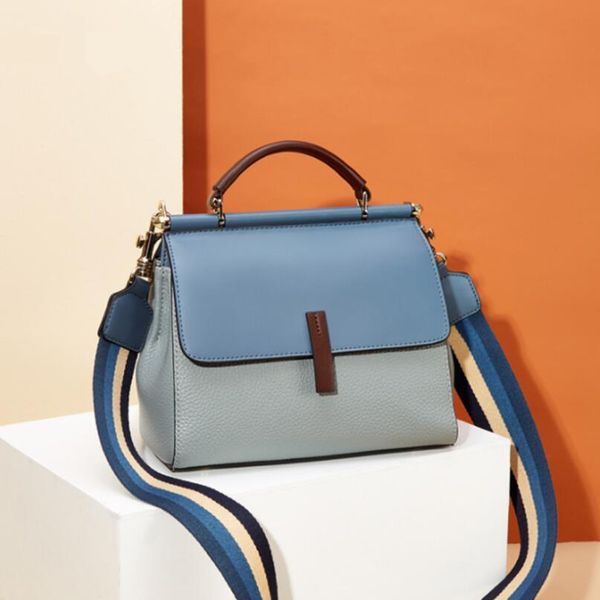 popular contrast color 100% genuine leather women handbags fashion stripe wide strap ladies shoulder messenger crossbody bags c0121
popular contrast color 100% genuine leather women handbags fashion stripe wide strap ladies shoulder messenger crossbody bags c0121
