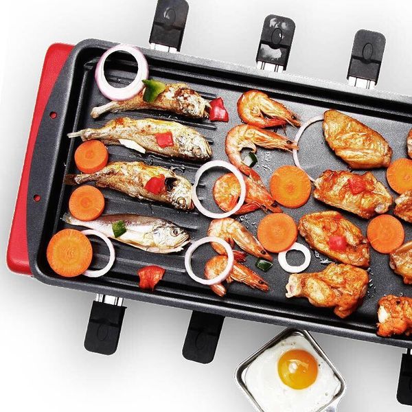 camp kitchen home non-smoking electric barbecue bbq grill double layer large capacity griddle with 8 small dishes for 6-10 people multicooke
camp kitchen home non-smoking electric barbecue bbq grill double layer large capacity griddle with 8 small dishes for 6-10 people multicooke