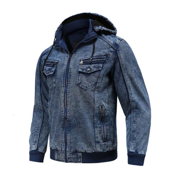 new hooded denim sweater detachable hat washed plush autumn winter jacket men's 911, Black
new hooded denim sweater detachable hat washed plush autumn winter jacket men's 911, Black