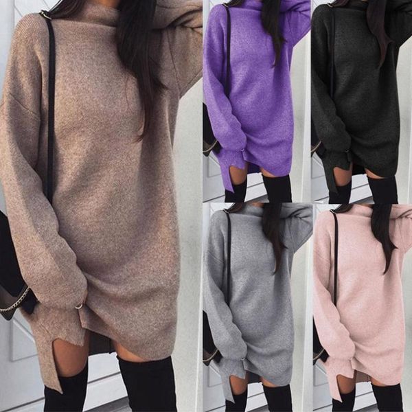 women casual sweater dress fashion warm oversize loose high neck for autumn knit dresses turtleneck pullover jumper clothes, Black;gray
women casual sweater dress fashion warm oversize loose high neck for autumn knit dresses turtleneck pullover jumper clothes, Black;gray