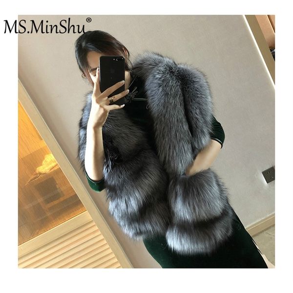ms.minshu luxury big skin scarf natural stole genuine fox fur shawl pocket fashion evening dress y201007, Blue;gray
ms.minshu luxury big skin scarf natural stole genuine fox fur shawl pocket fashion evening dress y201007, Blue;gray
