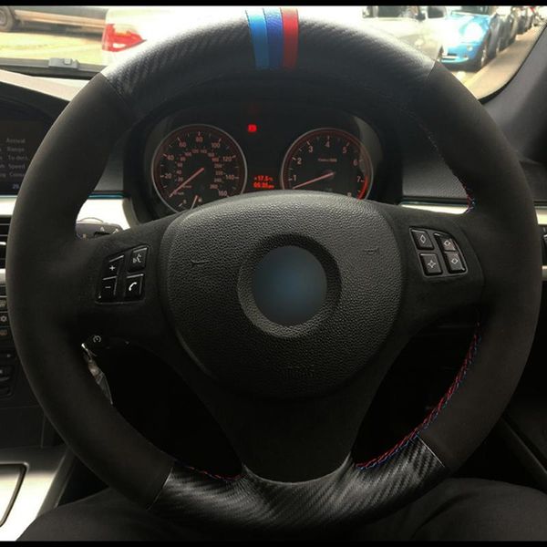 car steering wheel cover hand stitched black carbon fiber leather black suede for e90 320i 325i 330i 335i e87 120i 130i 120d
car steering wheel cover hand stitched black carbon fiber leather black suede for e90 320i 325i 330i 335i e87 120i 130i 120d
