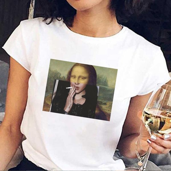 mona lisa funny harajuku t shirts women ullzang vintage grunge aesthetic t-shirt korean style tshirt 90s tees female, White
mona lisa funny harajuku t shirts women ullzang vintage grunge aesthetic t-shirt korean style tshirt 90s tees female, White